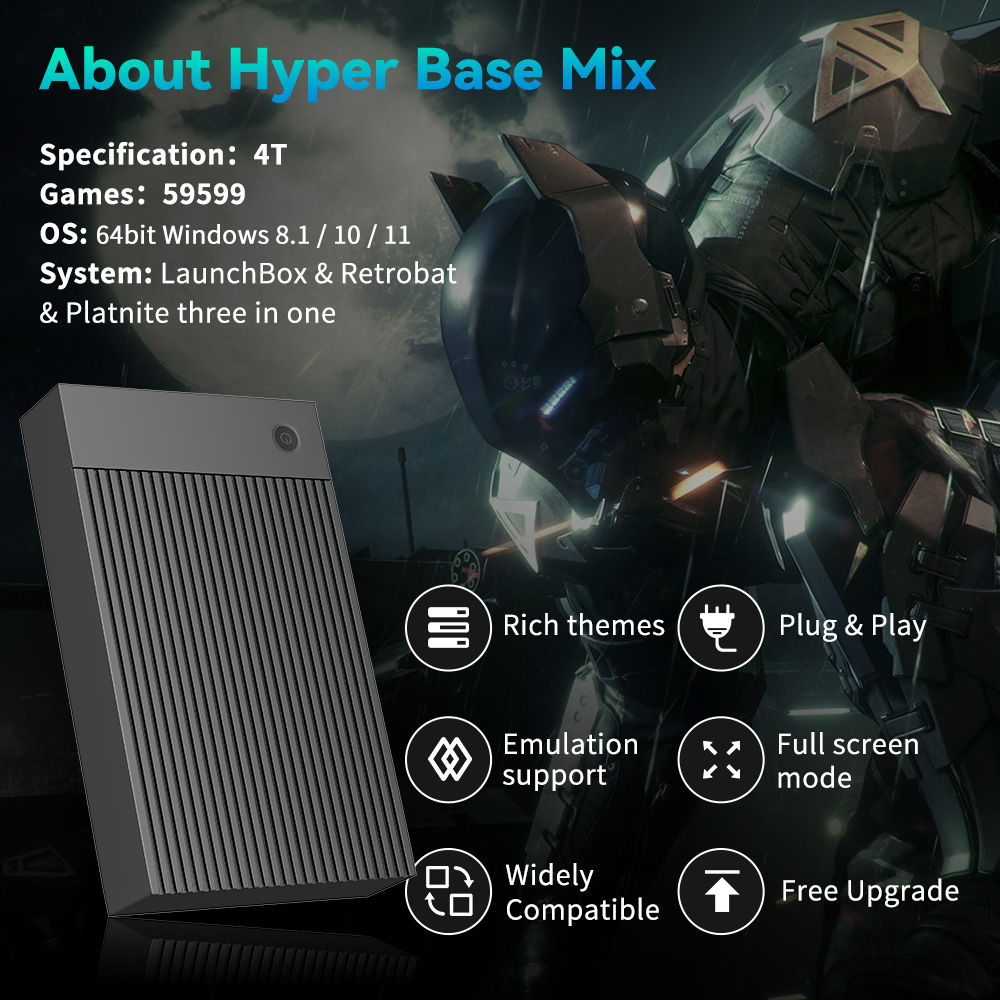 Hyper Base Mix 4TB Console de  - Retro Gaming Kiosk avis et prix