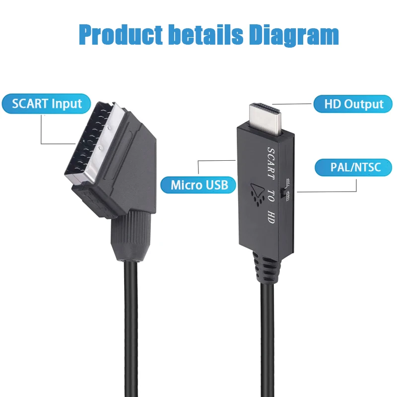 Convertisseur SCART vers HDMI  - Scart To Hdmi avis et prix