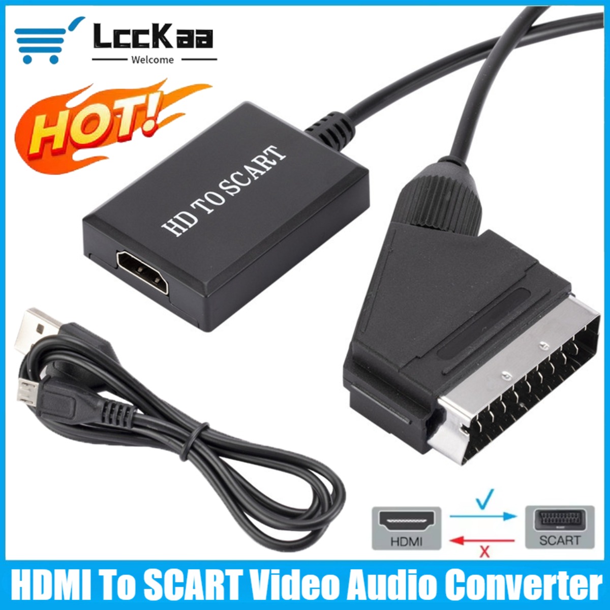 LccKaa 1080P adaptateur HDMI v - Scart To Hdmi avis et prix